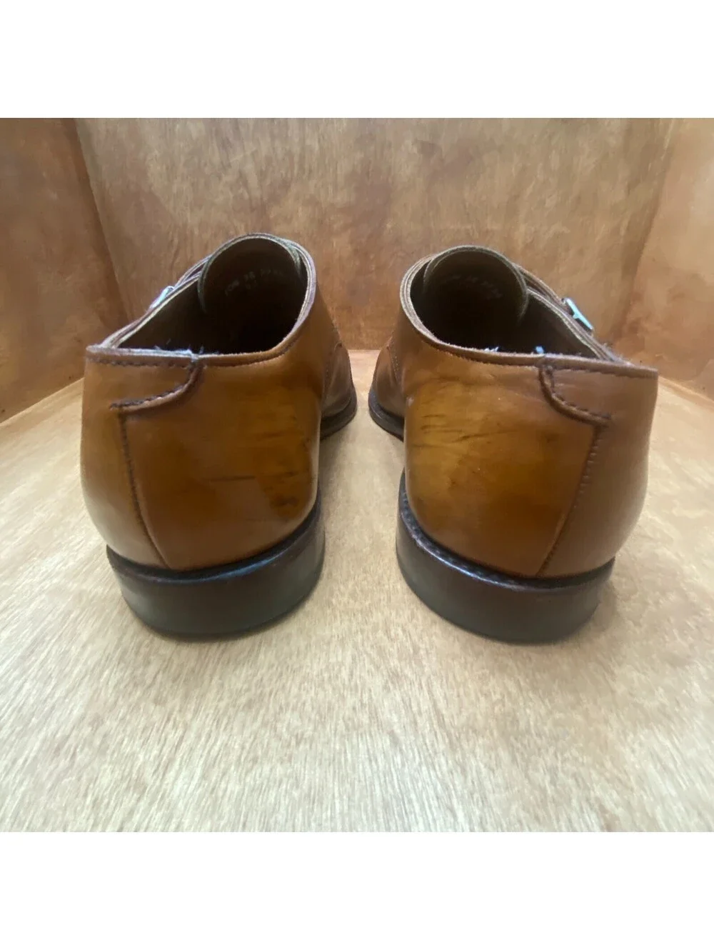 Allen Edmonds St. John's Double Monk Strap Brown Leather Shoes Mens Size 10.5 3E